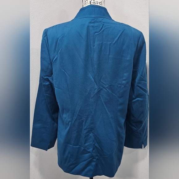 Pendleton Virgin Wool Business Skirt Blazer Set Women's Size 16 Blue - Picture 5 of 16